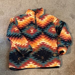 Women’s Multicolor Aztec Pattern Sherpa/Fleece